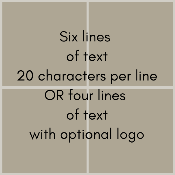 16 x 16 text only