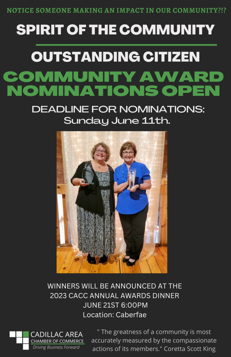 CACC Awards 2023 – Cadillac Area Chamber of Commerce